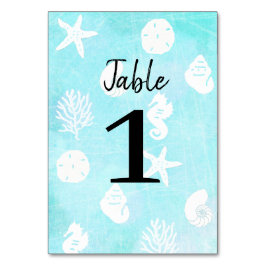 Seaside Seashells Beach Trouwtafel Aantal Kaarten
