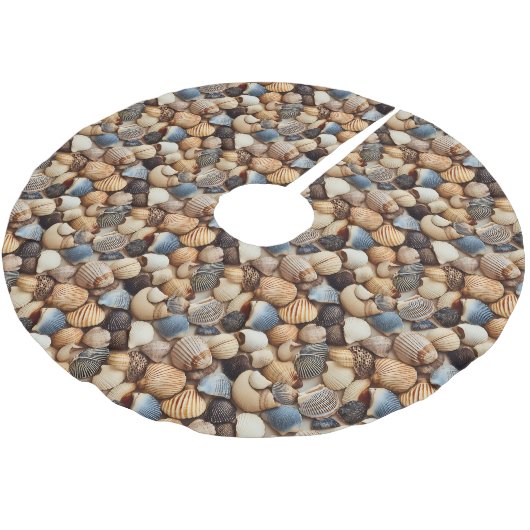 Seaside Seashells boomrok Kerstboom Rok (Gekanteld)