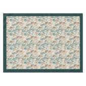 Seaside Seashells Zee sterren pastel groen ivoor Tafelkleed (Voorkant (Horizontaal))