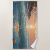 Seaside Serenity Beach Handdoek (Voorkant)