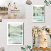 Seaside Serenity Blue Green Cream Menu