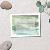 Seaside Serenity Blue Green Cream RSVP Kaartje