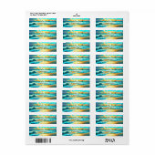 Seaside Serenity Personaliseer retour adres Etiket (Full Sheet)