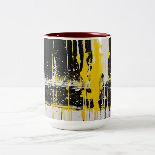 "Seaside Serenity: Two-Tone Mok met Beach-Inspire (Center)