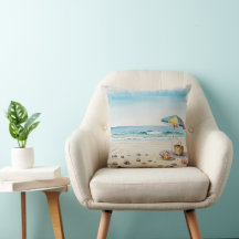 Seaside Serenity: Waterverf Beach Bliss