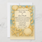 Seaside Shells foto bruiloft uitnodiging (Voorkant)