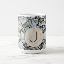 Seaside Shells Initial Mug Art Koffiemok