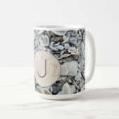 Seaside Shells Initial Mug Art Koffiemok (Voorkant rechts)