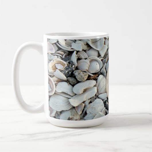 Seaside Shells Initial Mug Art Koffiemok (Links)