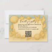 Seaside Shells QR Code RSVP Card Kaartje (Voorkant)