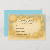 Seaside Shells RSVP-kaart RSVP Kaartje (Voorkant / Achterkant)