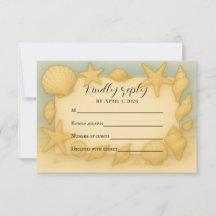 Seaside Shells RSVP-kaart