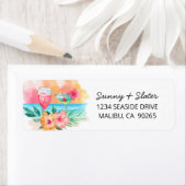 Seaside Sippin' | Adres Tropische bestrating Etiket (Insitu)