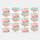 Seaside Sippin' | Tropisch strand Hibiscus Hooray Inpakpapier Vel (Voorkant)