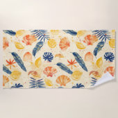 Seaside Sketchbook Retreat Beach Towel Strandlaken (Voorkant)