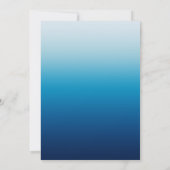 Seaside Sky en Ocean Blue Gradient Save The Date (Achterkant)
