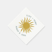 Seaside Soiree BRUILOFT Verloving Schattige Zon CU Servet (Hoek)