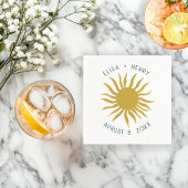 Seaside Soiree BRUILOFT Verloving Schattige Zon CU Servet