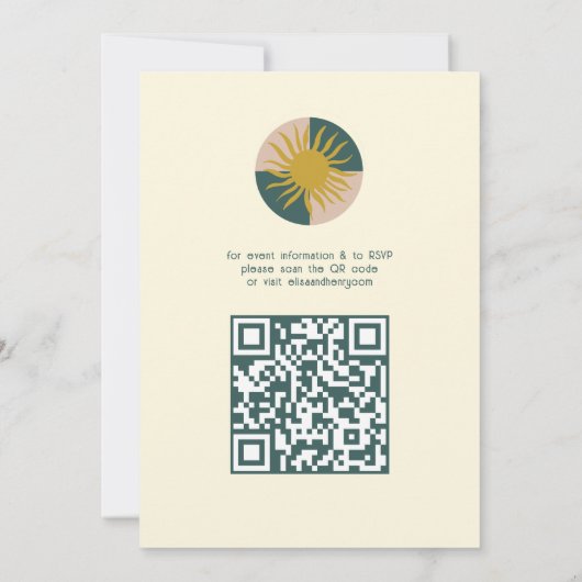 Seaside Soiree Modern Schattige CUSTOM QR Kaart (Achterkant)
