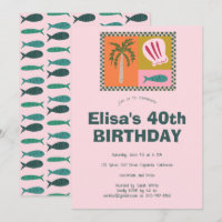 Seaside Soiree Modern Schattige CUSTOM verjaardags