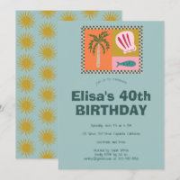 Seaside Soiree Modern Schattige CUSTOM verjaardags