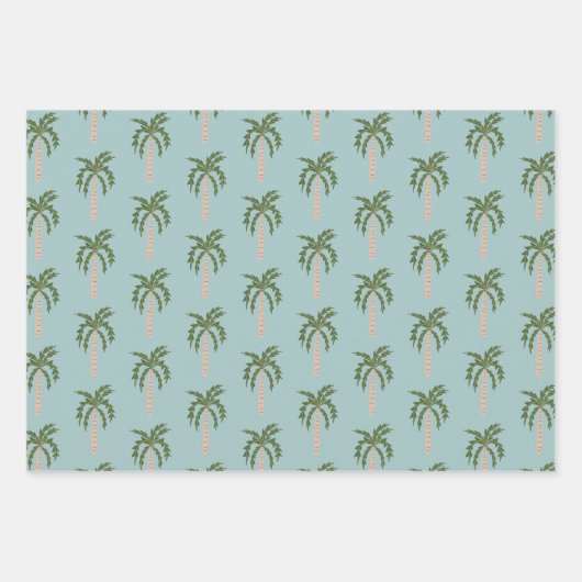 Seaside Soiree Palmbomen Vissen Suns Schattigee CU Inpakpapier Vel (Voorkant 3)