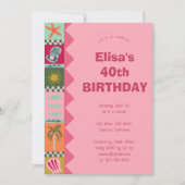 Seaside Soiree VERJAARDAGSFEEST Modern Schattige C Kaart (Voorkant)