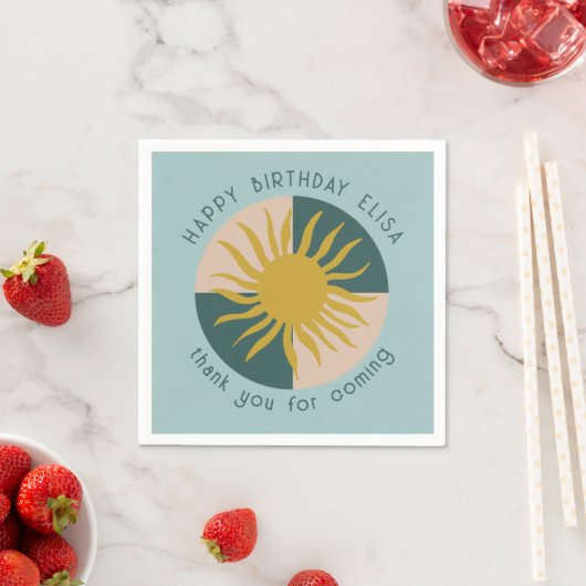 Seaside Soiree VERJAARDAGSFEEST Modern Schattige C Servet (Insitu)