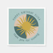 Seaside Soiree VERJAARDAGSFEEST Modern Schattige C Servet (Voorkant)