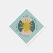 Seaside Soiree VERJAARDAGSFEEST Modern Schattige C Servet (Hoek)