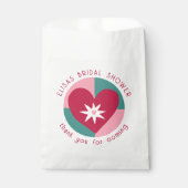 Seaside Soiree Vrijgezellenfeest Modern Heart CUST Bedankzakje (Voorkant)