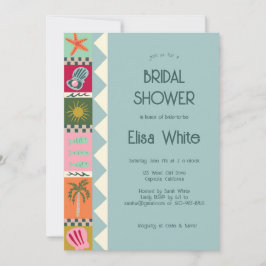 Seaside Soiree Vrijgezellenfeest Modern Schattige  Kaart