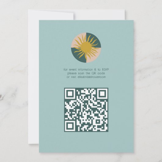 Seaside Soiree Vrijgezellenfeest Modern Schattige  Kaart (Achterkant)