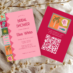 Seaside Soiree Vrijgezellenfeest Modern Schattige  Kaart