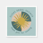 Seaside Soiree Vrijgezellenfeest Modern Schattige  Servet (Voorkant)