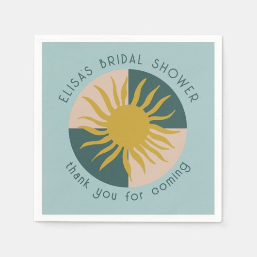 Seaside Soiree Vrijgezellenfeest Modern Schattige  Servet (Voorkant)