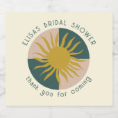 Seaside Soiree Vrijgezellenfeest Modern Schattige Sparkling Wijnetiket (Enkel label)