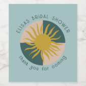 Seaside Soiree Vrijgezellenfeest Modern Schattige  Wijn Etiket (Enkel label)