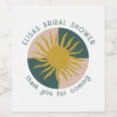 Seaside Soiree Vrijgezellenfeest Modern Schattige Wijn Etiket (Enkel label)