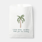 Seaside Soiree Vrijgezellenfeest Palm Tree CUSTOM Bedankzakje (Voorkant)