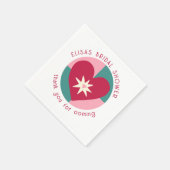 Seaside Soiree Vrijgezellenfeest Schattige Hart CU Servet (Hoek)