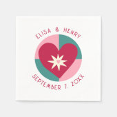 Seaside Soiree WEDDING Engagement Modern CUSTOM Servet (Voorkant)