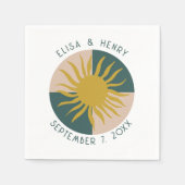 Seaside Soiree WEDDING Engagement Modern CUSTOM Servet (Voorkant)