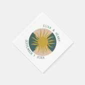 Seaside Soiree WEDDING Engagement Modern CUSTOM Servet (Hoek)