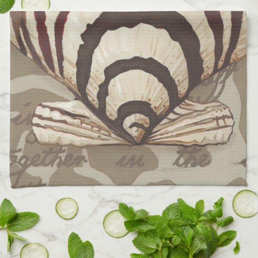 Seaside Sonnet II Theedoek (Gevouwen)