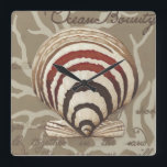 Seaside Sonnet II Vierkante Klok<br><div class="desc">Mariene Leven</div>