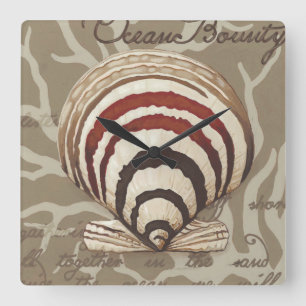 Seaside Sonnet II Vierkante Klok