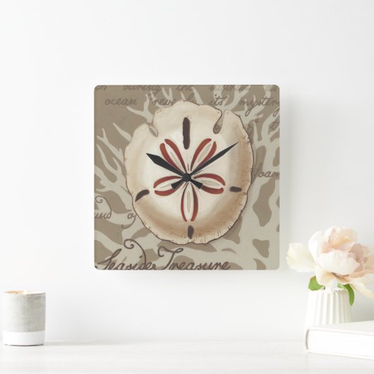 Seaside Sonnet III Vierkante Klok (Huis)