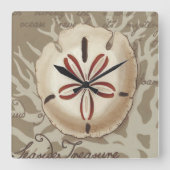 Seaside Sonnet III Vierkante Klok (Voorkant)