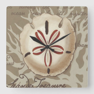 Seaside Sonnet III Vierkante Klok